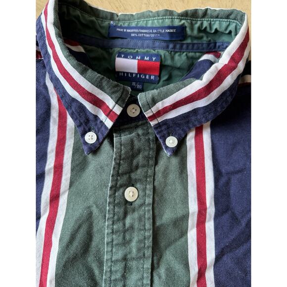 Vintage Tommy Hilfiger Embroidered Crest Shirt Men’s XL Long Sleeve Button Down - Picture 8 of 13